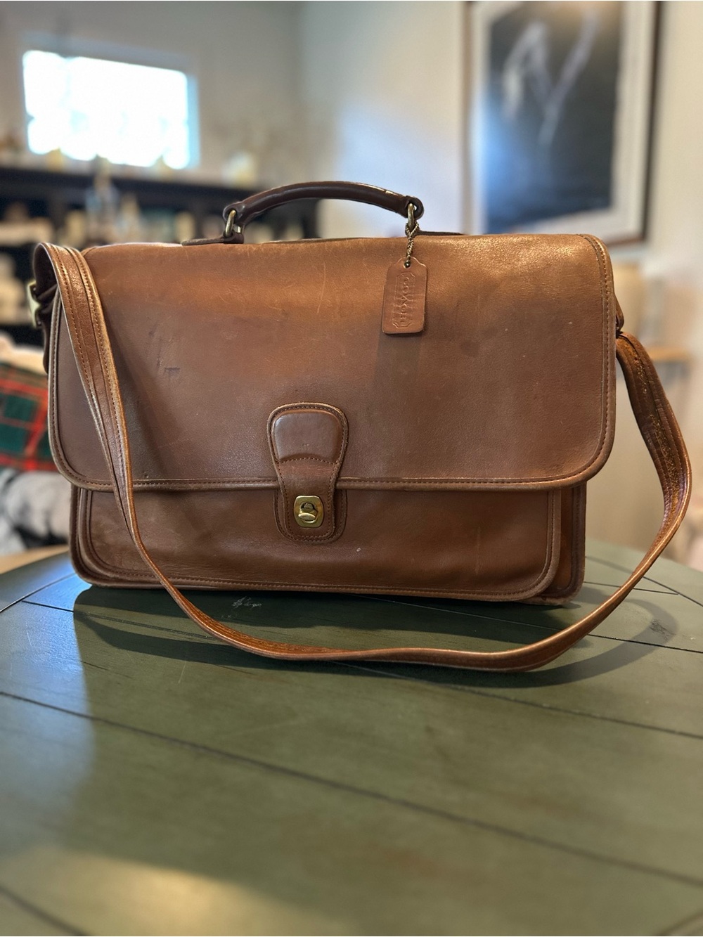 Vintage COACH Metropolitan briefcase genuine leather Attache messenger t…